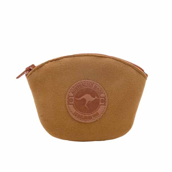 Men's Leather Zipper Handbag Kangaroo Pattern Large Capacity - Temu